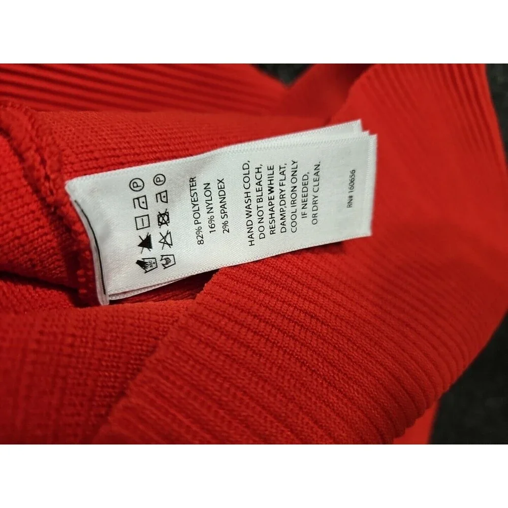 Sincerely Jules XS Red Stretch Knit Mini Bodycon Dress NWOT